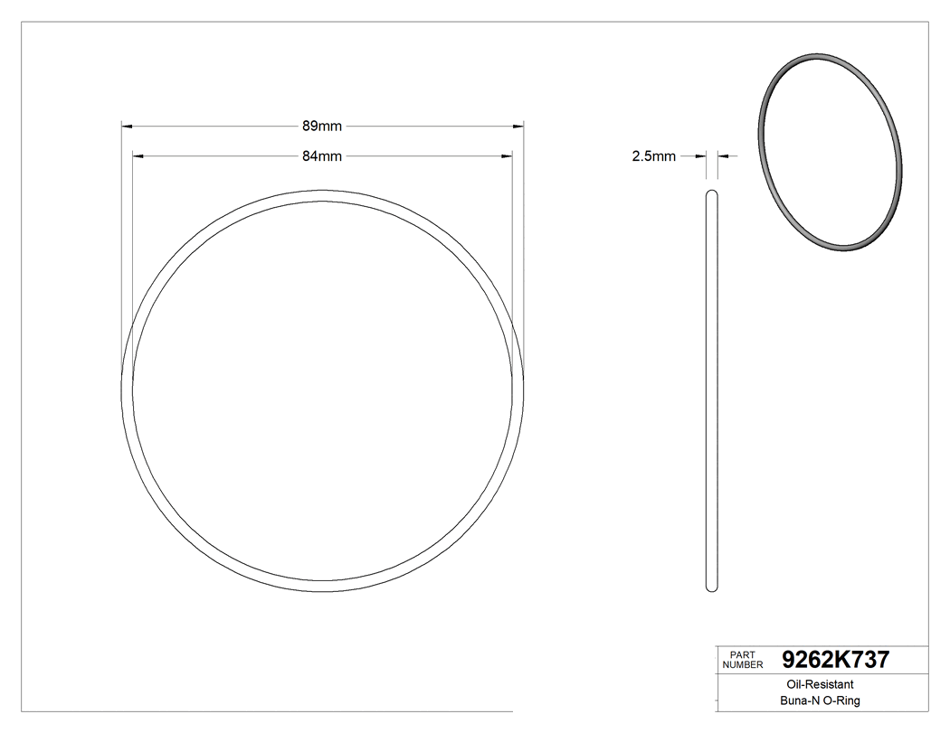 Technical drawing - 9262K737